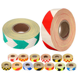 50MM Stripe 50M Self Adhesive Tape Sticker Warning Safety Reflective