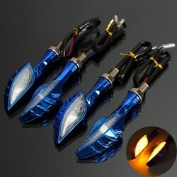 Amber 4pcs Skull Indicator Universal Motorcycle LED Turn Signal Light