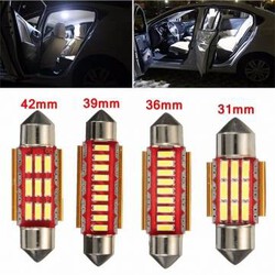 Pair LED Car Interior Canbus Error Free Festoon Bulbs Lights Reading Number Plate