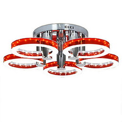 Acrylic Modern Led Lights 90w Chandelier Chrome Finish Red