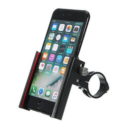 Gold Bracket Phone GPS Holder Aluminum Alloy Motorcycle Bike Scooter Black Red