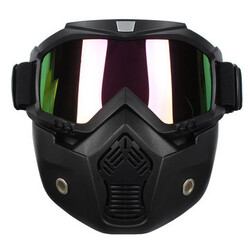 Lens Colorful Helmet Face Mask Shield Goggles Motorcycle Bike Detachable Modular