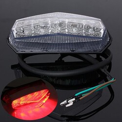 License Plate Motorcycle Brake Lights 10LEDs Tail Indicator Turn