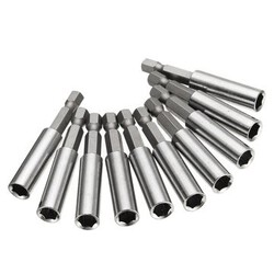 Bar 10pcs Bit Rod Drill Power Screwdriver Socket Magnetic HEX Extension Holder Extend