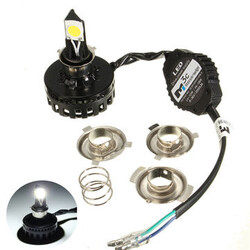 H4 Conversion Kit H6 6000K LED BA20D Bulb High Low 6-36V Motorcycle Headlight