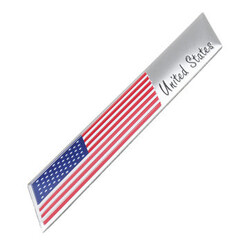 Fender Emblem Badge USA Small United States Flag Sticker Trunk Decals Aluminum