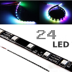 Strip Light Colorful Beads 50cm Universal Decoration Motorcycle Strobe Flash Lamp