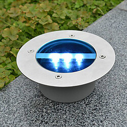 Garden Led Round Dock Pathway Solar Power Recessed