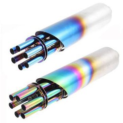 Gun Muffler Inlet Machine 32mm Shape Universal Motorcycle Exhaust Colorful