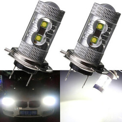 LED Fog H7 DRL 50W Driving Daytime Running Bulb Headlight Lamp