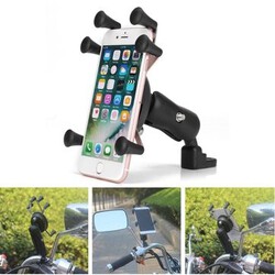 Mobile Phone GPS Universal Motorcycle Rear View Mirror Mount Holder inches MTB Bike
