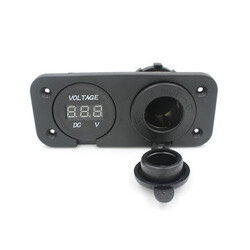 DC 12V Digital Voltmeter Cigarette Lighter Power Socket