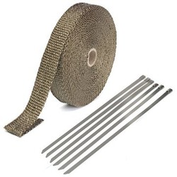 Tape With 6 Ties Titanium Exhaust Heat Pipe Stainless Fiber Wrap Insulation Glass