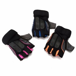 Lifting Half Working Size Finger Gloves Motorcycle Bicycle Cycling Outdoor Sports Fitness