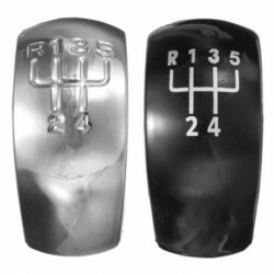 Skoda Octavia Chrome Cap Cover MK2 5 Speed Gear Shift Knob Black