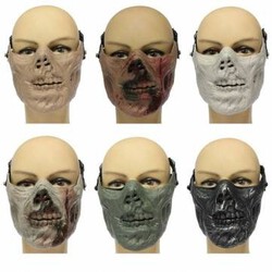 Zombie Military Party Skull Skeleton Halloween Costume Half Face Mask
