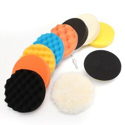 Compound Polisher Drill Auto Car Waxing Buffing Pads pads Sponge Polishing 11Pcs 6inch Kit