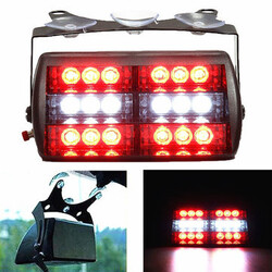 Emergency Flashing Lamp Bar Car 5W 18LED Red White Strobe Light