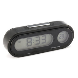 Mini Digital Clock Thermometer Auto Car LCD Display Temperature Meter Van