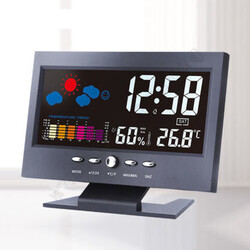 Weather 10pcs Car Thermometer LCD Screen Color Calendar 5pcs Black Digital Clock Forecast 3pcs