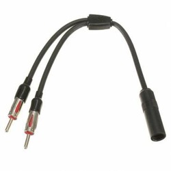 Female FM Antenna Splitter Adapter with Car Radio Male Plug