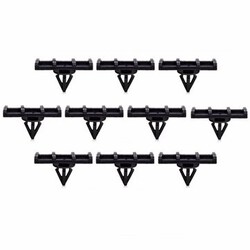 Fender Black 10pcs Fastener Clips Exterior Jeep Wrangler JK Rocker Panel