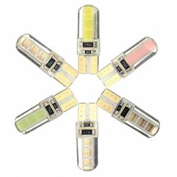 Clear T10 W5W 194 LED Car Wedge License Bulb Light Gel Side Canbus Soft 2W COB Interior