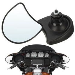 Street Glide Rear View Mirrors 10mm Wing Harley Davidson Mount Fairing FLHX