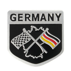 German Alloy Metal Emblem Badge Flag Racing Decal decorative sticker