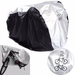 Motorcycle Bike Rain Dust Cover Waterproof Black Silver Outdoor