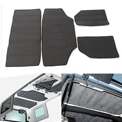 Gray Doors Insulation Sound Heat Shield Jeep Wrangler JK 4pcs Deadener Kit
