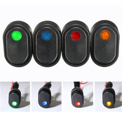 SPST Car Truck Van ON OFF Rocker Toggle Switch Boat 12V 30A LED Light