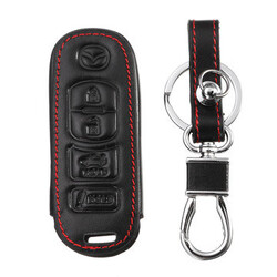 CX7 Key Protector CX9 4 Button Case Cover Mazda 3 Black Leather Remote