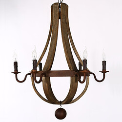 Chandelier Lamp Rustic And Bar Bedroom Pendant Wooden Wine Vintage