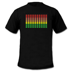 T-shirt Sound Spectrum And Music Meter