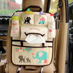Organizer Holder Hanging Cartoon Multi-Pocket Travel Storage Auto Bag Car Seat