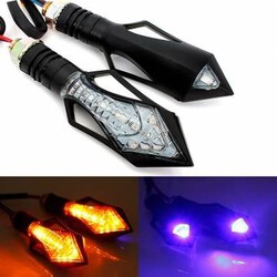 Motorcycle Turn Signal LED Blue Amber Indicators Light