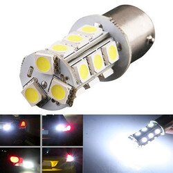 Car White LED 18SMD 1156 BA15S Tail Reverse Turn Light Bulb