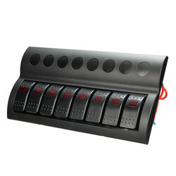 24V LED Rocker Switch Panel Waterproof Yacht Rocker Switch Control Panel