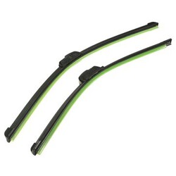 21 Inch Wind Pair Shield Wiper Blade Bracketless inch J-Hook Car Black Universal