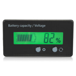 LCD Lithium Battery Digital Voltmeter 12V Indicator Lead Capacity Acid