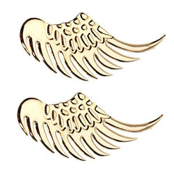 Emblem Badge Car Alloy Angel 3D Decal Sticker Metal Wings Design