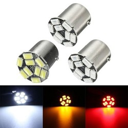 Bulbs Red Amber LED White 1156 BA15S 3W Turn Signal Indicator Lights SMD Reversing