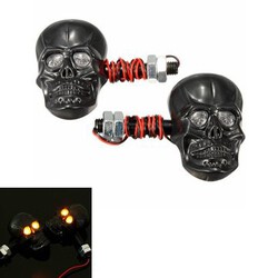 Turn Signal Indicator Light 0.5W Motorcycle Skeleton Skull 4pcs 12V